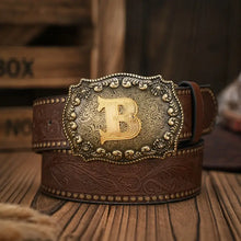 Load image into Gallery viewer, Embossed Leather Belt