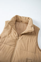 Load image into Gallery viewer, Pocketed Zip Up Turtleneck Vest Coat