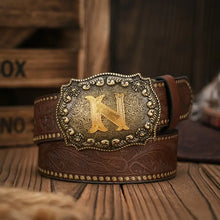 Load image into Gallery viewer, Embossed Leather Belt