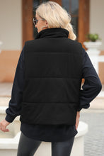 Load image into Gallery viewer, Pocketed Zip Up Turtleneck Vest Coat