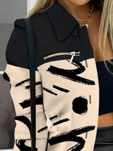 Load image into Gallery viewer, Printed Button Up Zip Detail Shacket