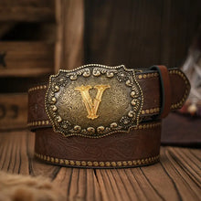 Load image into Gallery viewer, Embossed Leather Belt