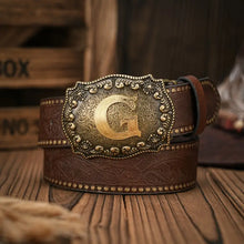 Load image into Gallery viewer, Embossed Leather Belt