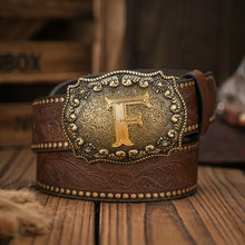 Load image into Gallery viewer, Embossed Leather Belt
