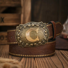 Load image into Gallery viewer, Embossed Leather Belt