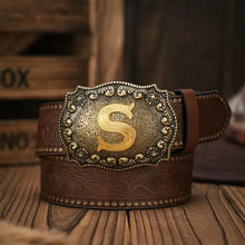 Load image into Gallery viewer, Embossed Leather Belt