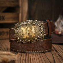 Load image into Gallery viewer, Embossed Leather Belt