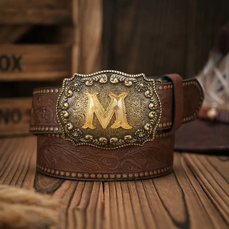 Embossed Leather Belt