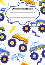 Load image into Gallery viewer, Blue Trucks Composition PNG
