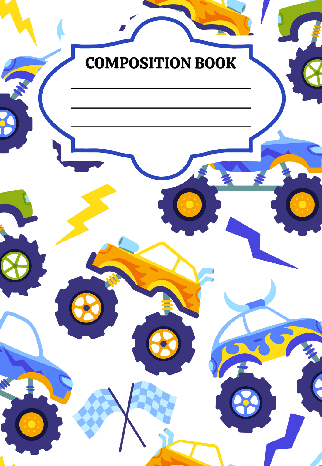 Blue Trucks Composition PNG