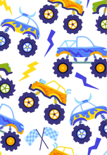 Load image into Gallery viewer, Blue Trucks Composition PNG
