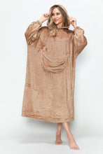 Load image into Gallery viewer, Double Take Full Size Pocketed Hooded Midi Lounge Dress
