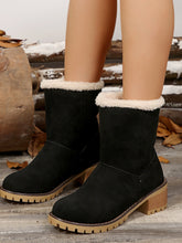 Load image into Gallery viewer, Thermal Fuzzy Block Heel Boots
