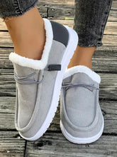 Load image into Gallery viewer, Fluff Round Toe Flat Slip-Ons
