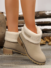 Load image into Gallery viewer, Thermal Fuzzy Block Heel Boots
