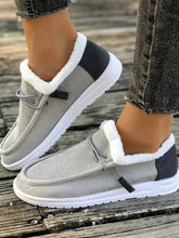 Load image into Gallery viewer, Fluff Round Toe Flat Slip-Ons
