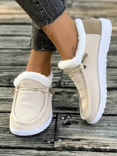 Load image into Gallery viewer, Fluff Round Toe Flat Slip-Ons
