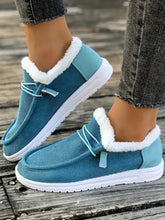 Load image into Gallery viewer, Fluff Round Toe Flat Slip-Ons

