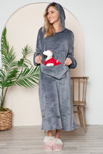 Load image into Gallery viewer, Double Take Full Size Pocketed Hooded Midi Lounge Dress

