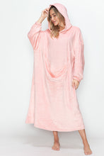 Load image into Gallery viewer, Double Take Full Size Pocketed Hooded Midi Lounge Dress
