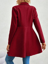 Load image into Gallery viewer, Collared Neck Button Up Long Sleeve Coat
