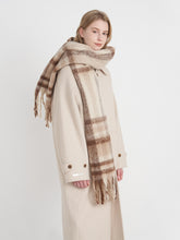 Load image into Gallery viewer, Fringe Plaid Polyester Scarf
