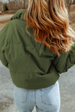 Load image into Gallery viewer, Zip Up Collared Neck Coat with Pockets
