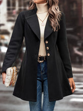Load image into Gallery viewer, Collared Neck Long Sleeve Longline Coat
