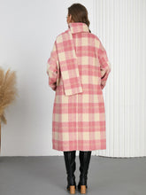 Load image into Gallery viewer, Plaid Button Up Long Sleeve Coat

