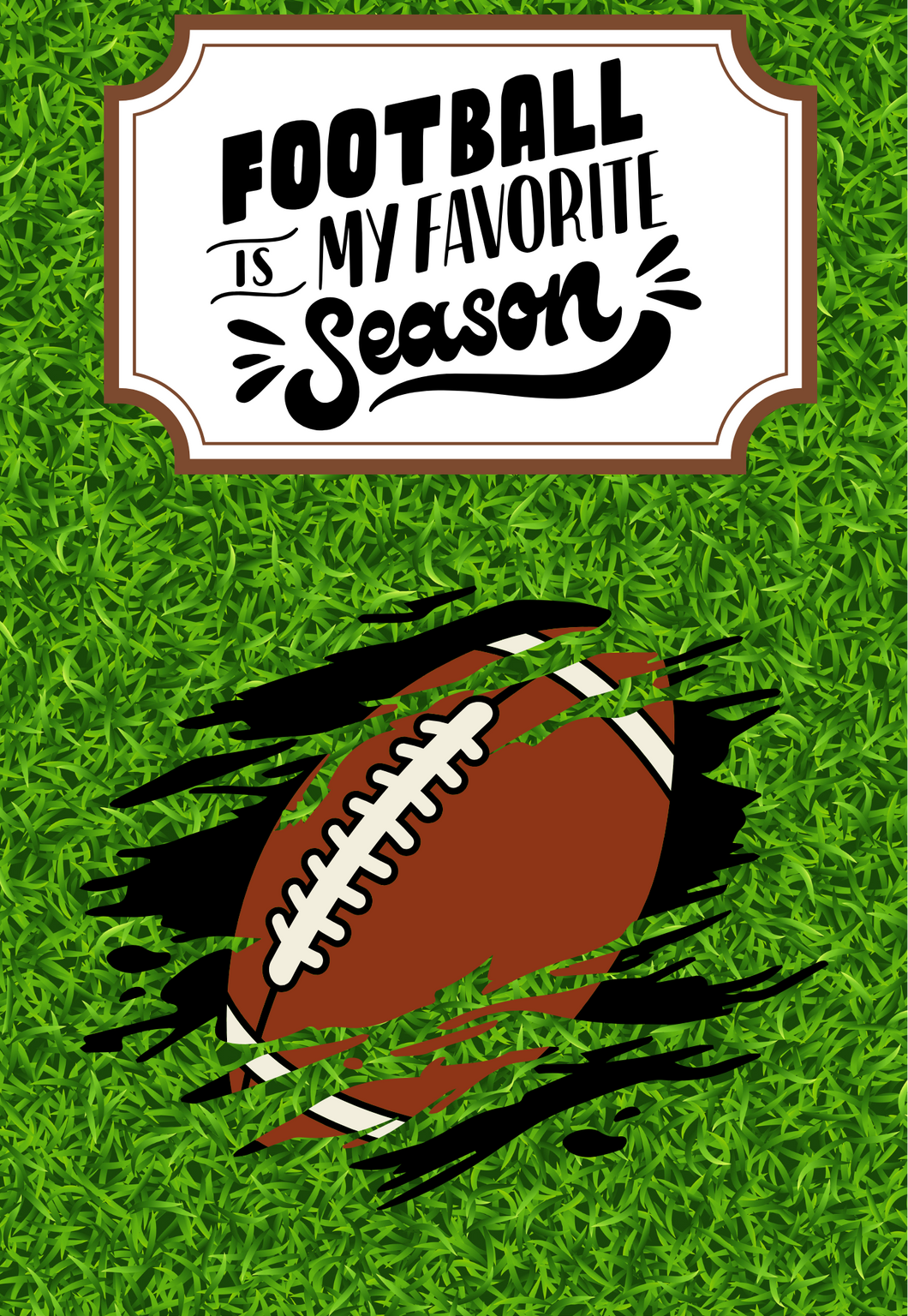 Grassy Football Composition PNG