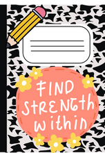 Load image into Gallery viewer, Strength Composition Notebook PNG
