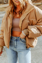 Load image into Gallery viewer, Zip Up Collared Neck Coat with Pockets
