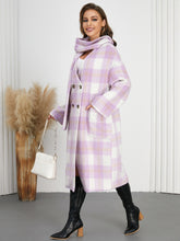 Load image into Gallery viewer, Plaid Button Up Long Sleeve Coat
