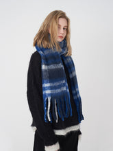 Load image into Gallery viewer, Fringe Plaid Polyester Scarf
