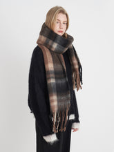 Load image into Gallery viewer, Fringe Plaid Polyester Scarf
