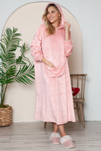 Load image into Gallery viewer, Double Take Full Size Pocketed Hooded Midi Lounge Dress
