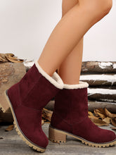Load image into Gallery viewer, Thermal Fuzzy Block Heel Boots

