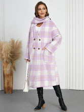 Load image into Gallery viewer, Plaid Button Up Long Sleeve Coat
