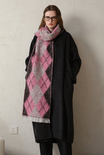 Load image into Gallery viewer, Fringe Argyle Polyester Scarf
