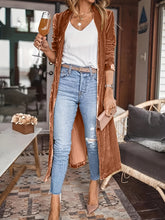 Load image into Gallery viewer, Open Front Long Sleeve Coat
