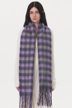 Load image into Gallery viewer, Fringe Plaid Polyester Scarf

