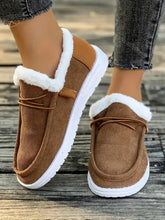 Load image into Gallery viewer, Fluff Round Toe Flat Slip-Ons
