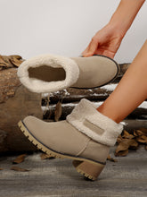 Load image into Gallery viewer, Thermal Fuzzy Block Heel Boots
