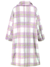 Load image into Gallery viewer, Plaid Button Up Long Sleeve Coat
